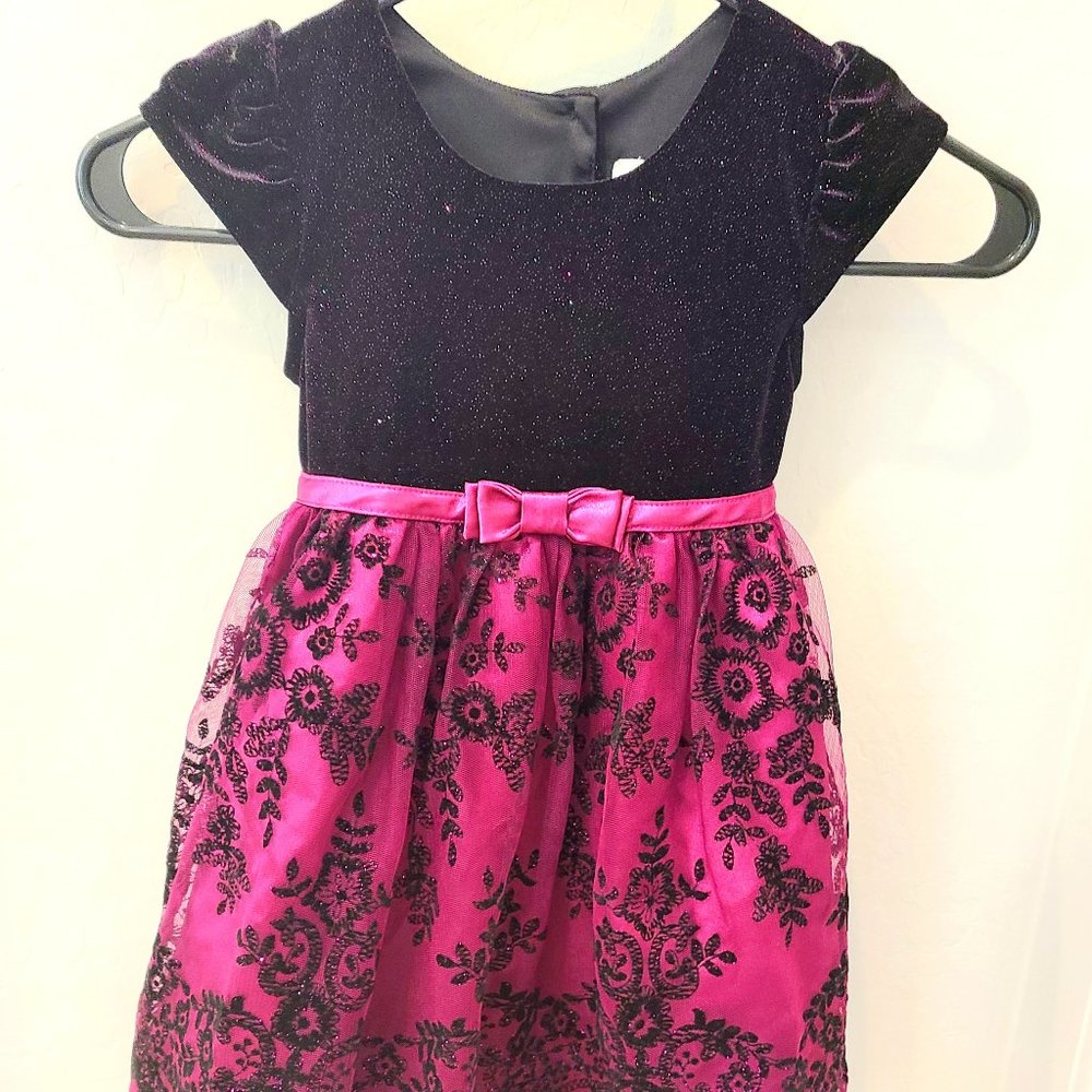 Jona Michelle size 4T girls fancy dress, purple and black